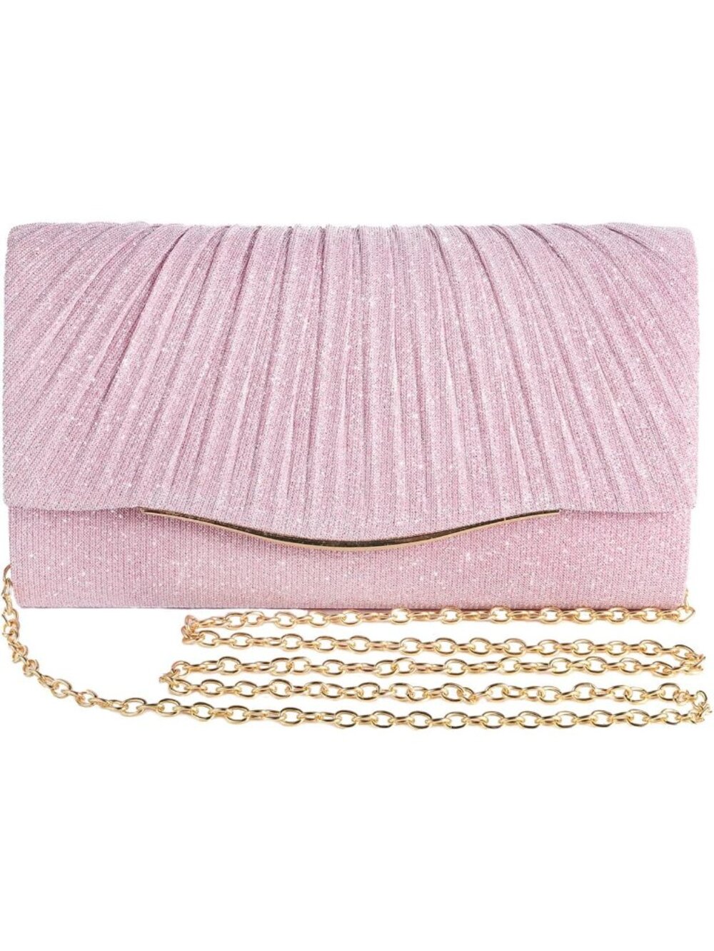 〽️ Women's Pink Formal Clutch Purse Evening Crossbody Wedding Party Bag